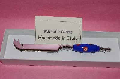 +MBA #54-038  "Maurano Glass  Made In Italy Cheese Knife"