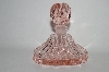 +MBA #55-155  Vintage Elegant Soft Pink Perfume Bottle With Round Glass Stopper