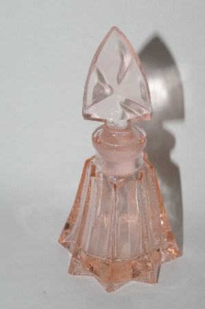 +MBA #55-171  Vintage Soft Pink Glass Perfume Bottle