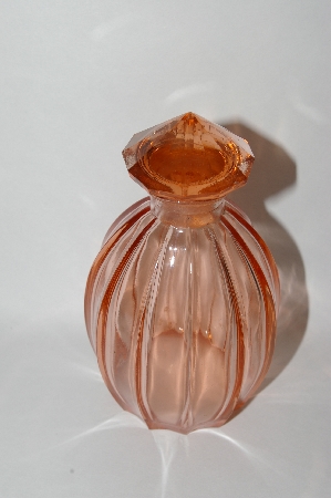 +MBA #55-078  Vintage Deep Pink Colored  Perfume Bottle