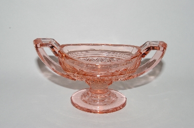 +MBA #55-102  Vintage Set Of 2 Pink Glass  Salt Holders