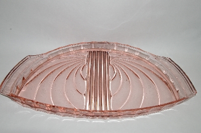 +MBA #55-140  Vintage Fancy Pink Glass Vanity Tray