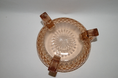 +MBA #57-038  Vintage Depression Glass Pink 3 Footed candy Dish