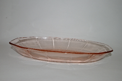 +MBA #57-006  Vintage Pink Depression Glass Relish Dish 