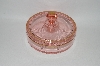 +MBA #57-033 Vintage Pink Depression Glass Candy Dish With Lid. 