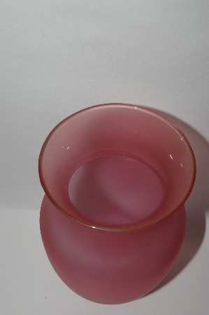 +MBA #57-019   "Frosted Pink Glass Vase