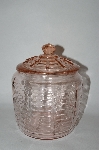  +MBA #57-057  Vintage Pink Depression Glass "Hocking" Cookie Jar