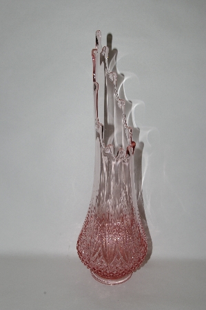 +MBA #57-122  "Vintage Fancy Pink Glass Vase