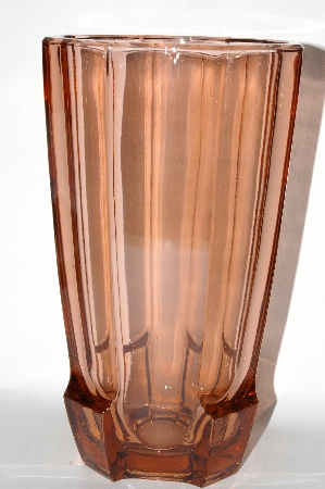 +MBA #59-160   Vintage Pink Depression Glass Large Vase