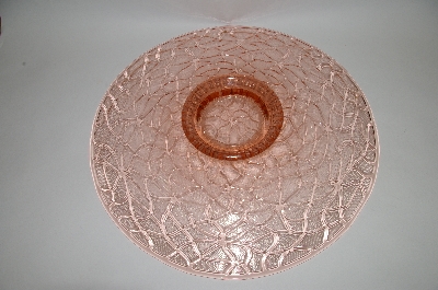 +MBA #59-122  " Vintage Large Pink Depression Glass Round Serving Platter