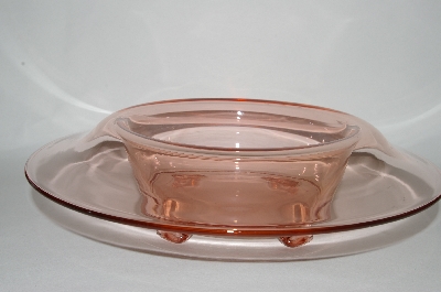 +MBA #59-190  " Vintage Light  Pink Depression Glass Console Bowl