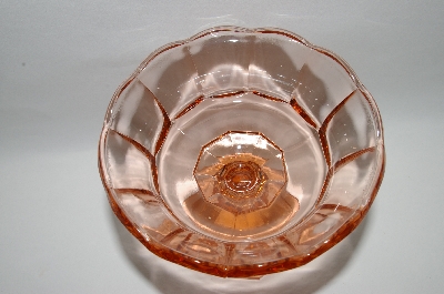 +MBA #59-049  Vintage Pink Depression Glass Tall Candy Dish