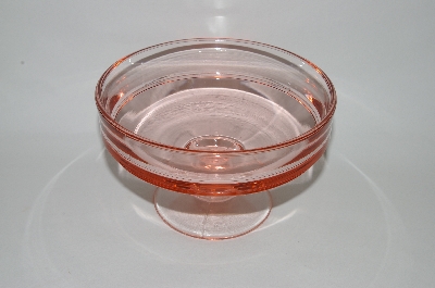 +MBA #59-199  Vintage Round Pink Depression Glass Candy Dish