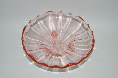 +MBA #59-088  Vintage Pink Depression Glass Small Footed Candy Dish