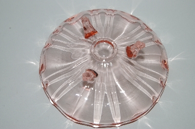 +MBA #59-088  Vintage Pink Depression Glass Small Footed Candy Dish