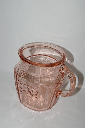 +MBA #59-064  Vintage Pink Depression Glass Mayfair Open Rose Pitcher