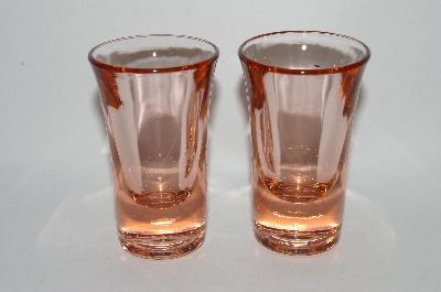 +MBA #60-293   " 4 Piece Set Of Vintage Dark Pink Shot Glass's
