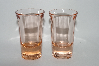 +MBA #60-301  Set Of 4 Vintage Light Pink Shot Glass's