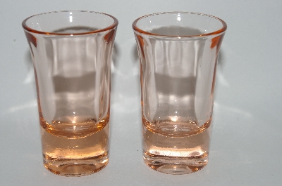 +MBA #60-301  Set Of 4 Vintage Light Pink Shot Glass's