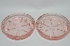 +MBA #60-328  " Set Of 6 Vintage Light Pink Round Glass Coasters