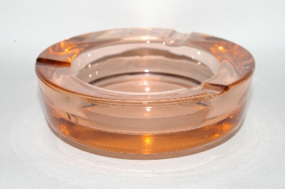 +MBA #60-311  Vintage Dk Pink Glass "Thick" Round Ashtray