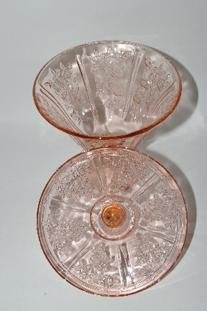+MBA #60-069  Vintage Pink Glass "Sharon" Candy Dish
