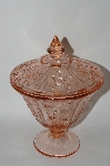 +MBA #60-069  Vintage Pink Glass "Sharon" Candy Dish