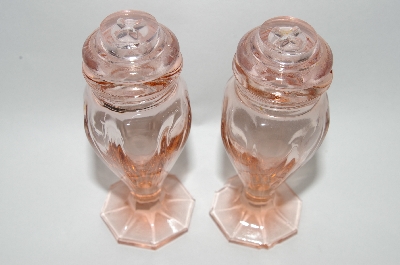 +MBA #60-049  Vintage Pink Glass Salt & Pepper Shakers