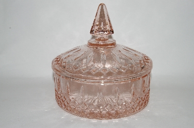 +MBA #60-268   "1930's Vintage Light Pink Fancy Toped Candy Dish