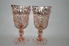 +MBA #60-005  Set Of 6 Pink Vintage Arcoroc Rosaline Large Wine Glass's