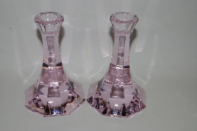 +MBA #60-105   " Newer Light Pink Tall Candle Stock Holders