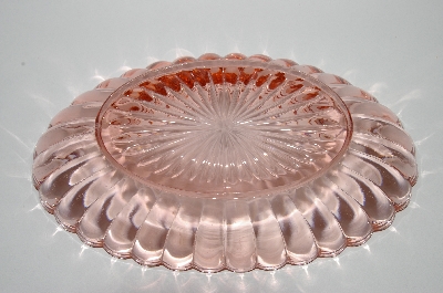 +MBA #60-056  Vintage Pink Depression Glass Oval Celery Tray 