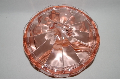 +MBA #60-077  Beautiful Rich Vintage Pink Candy Dish With Lid