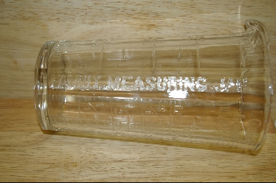 +MBA  "Clear Glass Faimly Measuring Jar #4893
