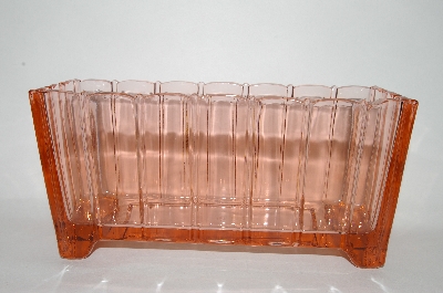  +MBA #60-257 "Vintage Pink Depression Glass Fancy Square Dish