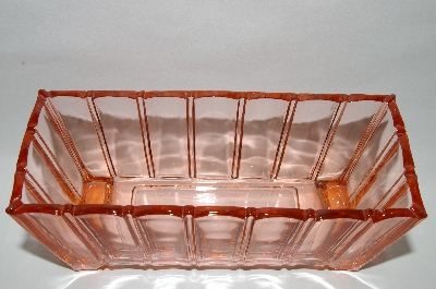  +MBA #60-257 "Vintage Pink Depression Glass Fancy Square Dish