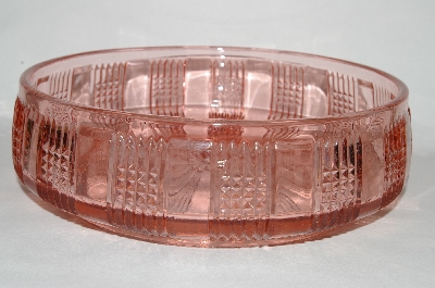 +MBA #60-097  " Vintage Pink Glass Round Fruit Bowl