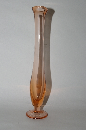 +MBA #60-204   Vintage Pink Depression Glass Tall Bud Vase