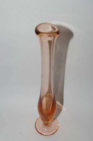 +MBA #60-204   Vintage Pink Depression Glass Tall Bud Vase