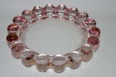 +MBA #60-128   Vintage Pink Glass Round Ashtray