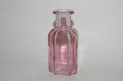 +MBA #60-229   "2004  Reproduction Pink Glass Medicine Bottle Look Bud Vase