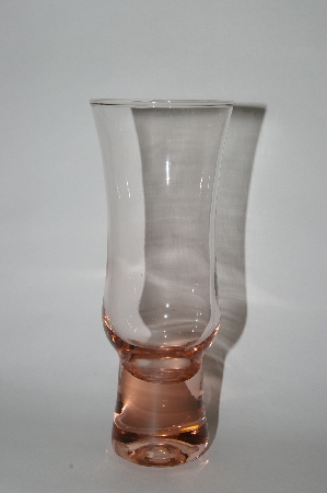 "SOLD"  MBA #60-085  Vintage Pink Glass Tall Bar Glass