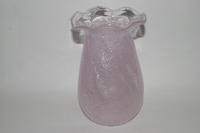 +Newer Pink Art Glass Air Bubble Vase