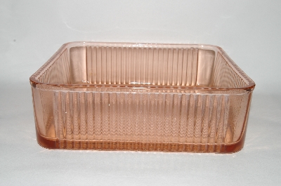 +MBA #60-177 Vintage Pink Depression Glass Large Refrigerator Dish