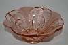 +MBA #61-022  " Vintage Pink Depression Glass & Satin Glass "Fancy Serving Bowl
