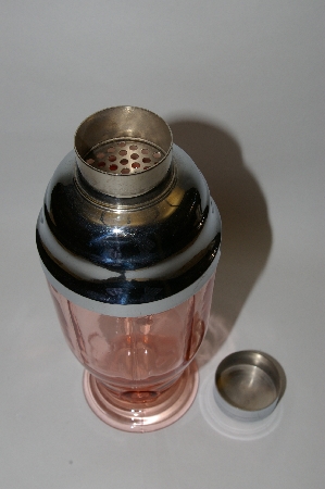 +MBA #61-138  Vintage Pink Depression Glass Cocktail Mixer