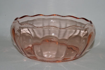 +MBA #61-050  " Vintage Pink Depression Glass Fancy Bowl