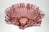 +MBA #61-032   "Large Fancy Cranberry Glass Bowl