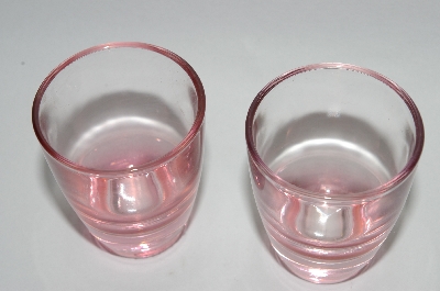 +MBA #61-200  Vintage Pink Glass "Shot Glass's" Set of 4 