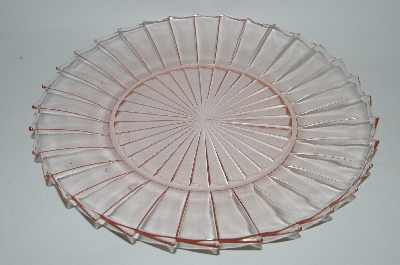 +Set Of 3 Vintage Pink Depression Glass "Sierra /Pinwheel" Dinner Plate
